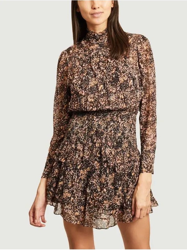 Iro Women's Kasra Printed Ruffle Mini Dress